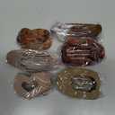 6pcs Flat Hair Clips for Women 3 Styles Ergonomic Curved Hair Claw Clips for Thick Thin Curly Hairs(Leopard), Set of 3