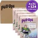 Pull-Ups Boys' Skin Essentials Potty Training Pants, Training Underwear, 2T-3T (16-34 lbs), 124 Ct (4 Packs of 31)