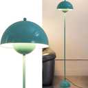 COSYLUX Modern Floor Lamp for Living Room, Industrial Tall Standing Lamp for Bedroom, Metal Shade Reflecting Light Reading Floor Lamp for Office, Nursery Room, Corner(Light Green)
