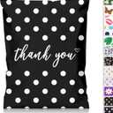 JinRuiKJ Thank You Poly Mailer 10x13 100 Pack - Shipping Bags for Clothing, Strong Thick and Self Adhesive Shipping Envelopes - Cute Packaging Bags for Small Business - White Polka Dots