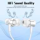 USB C Headphone for Samsung S25 S24 S23 Ultra FE S22 A55 A54 Wired Earbuds Magnetic in-Ear Type C Earphone with Mic Volume Control Stereo Noise Canceling Earbud for iPhone 17 Air 16 15 Pro Max Pixel 9