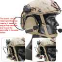 HEARFALCOM Comta III Tactical Headset Helmet ARC Rail Adapter Bracket Version Noise Cancelling Pickup Shooting Headset