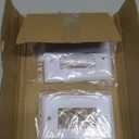 Metal Electrical Outlet Covers, light Switch Cover Wall Plates, Mid Size3.16''*4.92'' Switch Plate, Wall Plates of Various Styles for Indoor and Outdoor Pure White (1 Gang Decorator 4 PK)