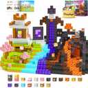 Magnetic Blocks- 100pcs Mine Magnet World Block Cubes Toys for Kids Ages 4-8 Magnetic Tiles Kids Sensory Birthday Gifts Game Toys for Boys & Girls Ages 3+