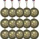 16 Pcs Outstanding Student Scholastic Metal Medals Scholastic Award Medals with Ribbons Academic Award Prize Gift for Education, Recognition, Achievement