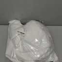 Joydeco White Curtains Backdrop for Wedding Parties, Photo Backdrop Curtains for Wedding Decorations Birthday, Wrinkle Free Polyester 5ft x 10ft Fabric Drape 2 Panels with Rod Pockets