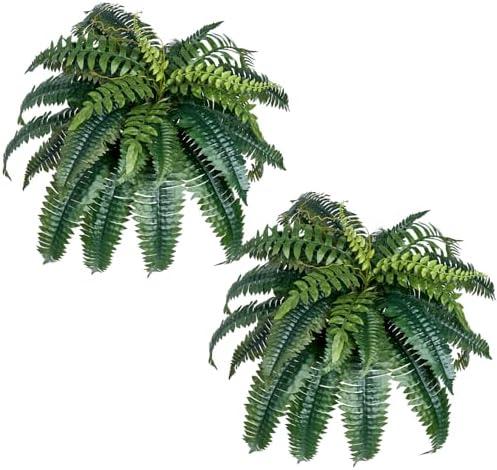VEVOR Fake Ferns 2 Pcs, 39 Inch Artificial Boston Ferns Plants, Faux Fern with 35 Branches, Artificial Plants Large for Outdoors/Indoor Home, Office,Garden (Flowerpot Unincluded)