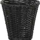 Household Essentials Black Small Willow Wicker Waste Basket