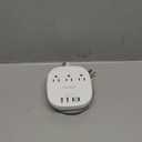 Flat Plug Power Strip, 6ft Ultra Flat Extension Cord - 3 Outlets 4 USB Ports (2 USB C) 22.5W/4.5A Desktop Charging Station, Power Strip No Surge Protection for Cruise Ship, Dorm Room Travel Essentials (White)