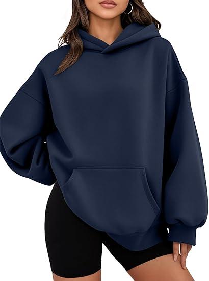 WYNNQUE Hoodies for Women Oversized Sweatshirts Fall Fashion Outfits 2025 Casual Sweaters Tops Fleece Workout Winter Clothes M