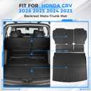 Cargo Mat Fit for Honda CR-V & CR-V Hybrid 20232026, Upper Deck Trunk Liner with Back Seat Backrest Mats, All-Weather Cargo Floor Protector, Fit for Honda CRV Accessories