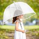 RONIARE Kids Clear Bubble Umbrellas for Rain Dome Windproof Umbrella for Kid Girls and Boys