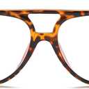 JOVAKIT Aviator Blue Light Glasses for Women Men Fashion Retro 70s Aviator Frame Computer Eye Glasses Anti Eyestrain (Brown Tortoise)