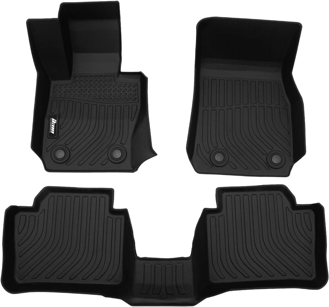 Fit 2012-2018 BMW 3-Series Sedan F30 AWD 3D TPE Floor Mats
IKON MOTORSPORTS, All Weather Waterproof Anti-Slip Floor Liners, Front & 2nd Row Full Set Car Interior Accessories, Black