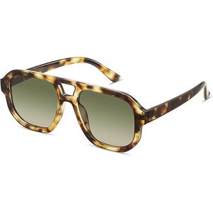 livho Trendy Polarized Square Aviator Sunglasses Women Men Square Eyewear Frame, Retro Sun Glasses for Women Men 2025 Shades