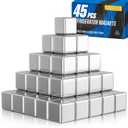 45 Pack Rare Earth Magnets, 8x8x8mm Neodymium Magnet, Rare Earth Magnets Strong, Heavy Duty Magnets for Industrial,Tool Room,Kitchen