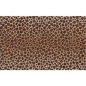 YTRGI Leopard Print Door Mat, Leopard Bath Mat for Bathroom, Cheetah Print Doormat Outdoor Indoor Entrance Entryway Porch, Trendy Leopards Print Decor, Leopards Gifts 17x39 Inch