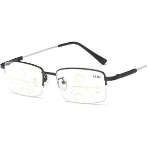 Progressive Multifocus Computer Reading Glasses Blue Light Blocking Readers, 2.5x, Black