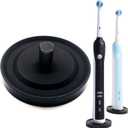 Black Oral-B Compatible Electric Toothbrush Holder for Bathroom, Aluminum Oral B Toothbrush Holder with Hygienic Drip Capture Stops Toppling with Metal Toothbrush Stand