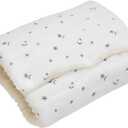 TEUOPIOE Baby Feeding Arm Pillow, Soft Cotton Multi Functional Bottle Nursing Pillow for Newborns,Expandable Breastfeeding Arm Support Cushion for Mom and Baby, Portable and Washable (White Star)