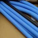 55" Trampoline for Kids with Enclosure, 440lbs Capacity Indoor & Outdoor Toddler Trampoline with Adjustable Gymnastics Bar & Toys, for Boys & Girls (Blue)