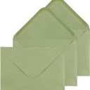 Granhoolm 25 Pack 5x7 Envelopes,A7 Invitation envelopes V Flag 5.25 x 7 .25 for 5x7 Cards,Ideal for Invitations,Weddings,Parties,Greeting Cards,Photos(Sage Green Pearl Paper)