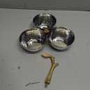 Elegance Golden Vine Hammered Triple Bowl, Silver/Gold