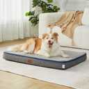 LIORCE Memory Foam XL Dog Bed  4” Thick Orthopedic Beds for Extra Large Dogs  Waterproof Dog Bed with Removable Washable Cover & WrapAround Zipper  Ultimate Comfort and Easy Maintenance