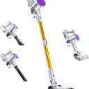 OLIXIS Cordless Vacuum Cleaner with Flexible Steering & Extendable Pole,3 Brush Heads, Lightweight Wireless Rechargeable Upright Vacuum with LED Light & Wall Mount for Hardwood Floors & Carpet