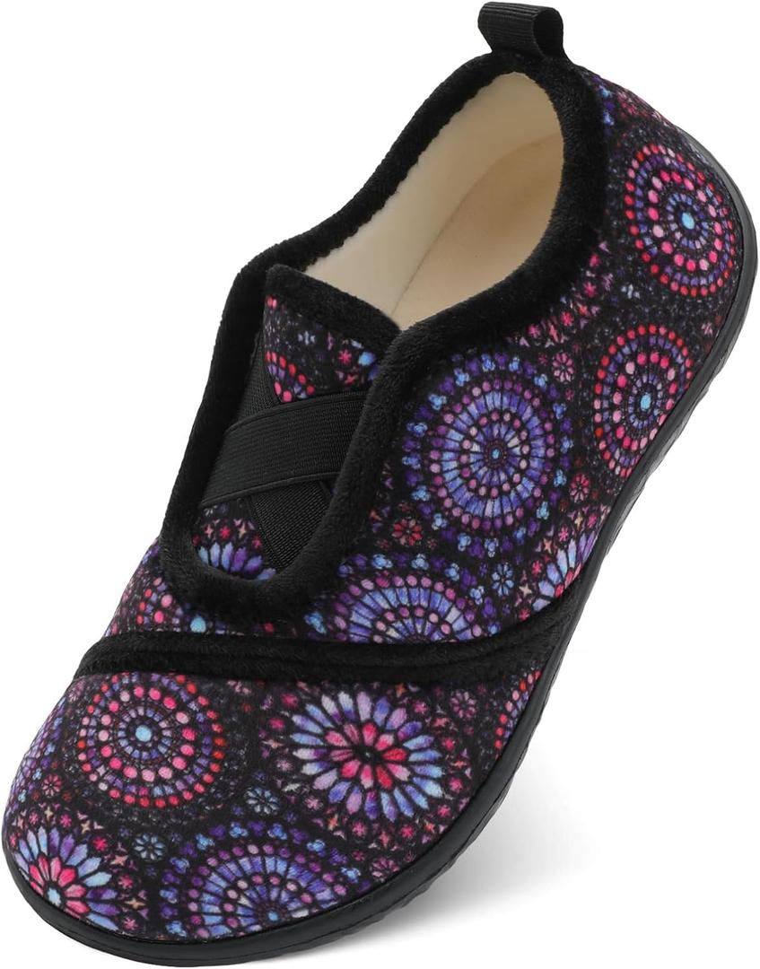 JIASUQI Womens Slippers Fuzzy Slip-on House Shoes Indoor Outdoor Slippers for Women (6.5-7.5, Spiral)