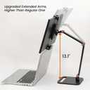 for iPad Tablet Stand Holder for Desk 4.7-12.9 Inch,Portable Monitor Stand Holder for 6-17.3,18.5 Inch,Desk Mount Arm for Kindle,Portable Screen with Heavier Base and Higher Arms