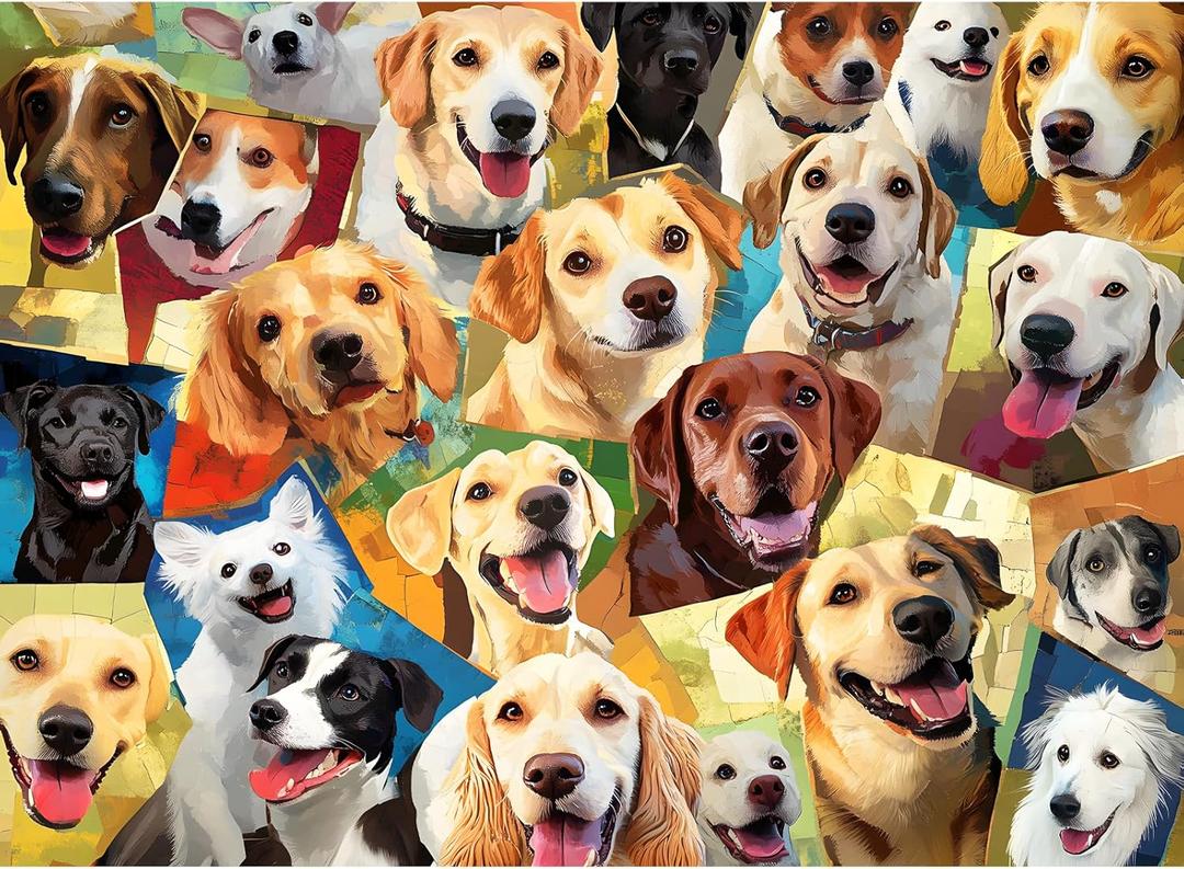 500 Piece Puzzles for Adults, Jigsaw Puzzles 500 Pieces for Adults Senior Dog Puzzle Adult Puzzles 500 Pieces Jigsaw Puzzle Challenging Puzzle Game Family Activity Birthday Gift 20.5x15 in, 2 Pack
