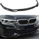 Front Lip Compatible with BMW 5 Series G30 G31 M Sport 2017-2020 530i 530e 540i M550i and xDrive Models, Air Dam Lower Chin Bumper Spoiler Splitter, Protection Body Kit (Carbon Fiber Pattern)