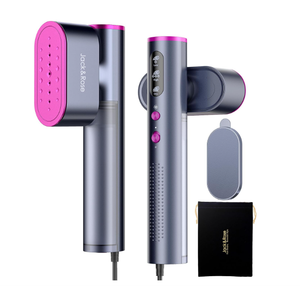 Jack ＆ Rose Travel Steamer for Clothes,100-220V Portable Iron,15s Heat Up,Steamer ＆ Iron 2 In 1, Travel Size,Large Ceramic Heat Panel,for Global and Europe