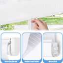 Tingjoo 2 Set 24 x 84 Inch Self Adhesive Zebra Blinds for Sliding Door Adjustable French Door Cordless Blind Sheer Shades Light Filtering Privacy Blinds 2 Ways to Install White for French Doors