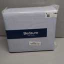 Bedsure Queen Sheet Set, Cooling Sheets for Queen Size Bed Set, Rayon Derived from Bamboo, PureWoven, Breathable & Soft, Deep Pocket, Hotel Luxury Silky Bedding for Hot Sleepers, Dusty Blue