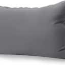 Barydat Pillow Headboard Twin XL Removable Dorm Bed Headboard Reusable Plush Tufted Detachable College Back Support Pillow Back Cushion for Twin XL Dorm School Bed(Dark Gray), approx. 40.16 x 23.62 x 7.87 inches/ 102 x 60 x 20
