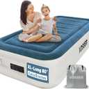VOSSER Twin Air Mattress with Built-in Pump, Fast & Easy Inflation/Deflation Inflatable Mattress, Foldable Blow Up Mattress with Storage Bag, Inflatable Bed for Home, Camping & Guests (Twin XL 15''(Standard Height))