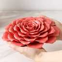 Rose Ceramic Flower Wall Dcor Artificial 3D Flower Wall Art for Living Room Home Hallway Bedroom Kitchen Farmhouse Bathroom Dining Room, White, 3.54 inch
