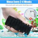 AQUANEAT Aquarium Air Powered Sponge Filter with Ceramic Media Balls, for Betta Fry Shrimp Fish Tank, with 2 Spare Sponges, up to 55Gal