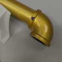 Wall Mounted Clothes Rack 2 Pack, Industrial Pipe Clothing Rack 28 Inch Gold, Wall Clothes Hanger for Bedroom, Cloakroom, Closet, Hallway, Boutique Display, Drying Racks Wall-Mount for Laundry