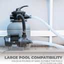 XtremepowerUS 12" Sand Filter for Above-Ground Swimming Pools Max 2,400GPH 7-Way Multi-Port Valve Pool Pump Up to 10,000 Gallons Strainer Basket (Include Filter Media)