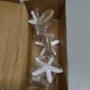 Utalek Starfish Napkin Rings Set of 4, White Sea Star Napkin Ring Holders for Crafts, Beach, Dinner Party, Wedding, Theme Party, Banquet, Nautical, Coastal Table Decor