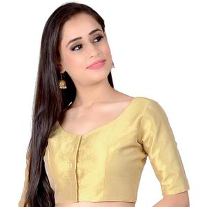 Chandrakala Casual Blouses for Women Sarees,Readymade (B186-P) (X-Small, Cyan Green)