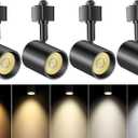 VANoopee 5-Color LED Track Lighting Heads H Type Track Light Heads Dimmable, 2000K 3000K 4000K 5000K 6000K Adjustable, Flicker Free CRI90+ 24 10W 800lm, Black (4 Pack)