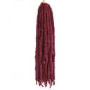 24inch Disstressed Butterfly Locs Crochet Hair, 7 Packs Disstressed Faux Locs Handmade Soft Locs for Women(Burgundy) (BUG)