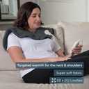 Beurer UHP54 Shoulder Heating Pad with Extra Soft Fabric, Fast Heating (107-141F), 6 Temperature Settings, Auto Shut-Off, 22 x 20.5, Machine Washable