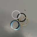 Metal Ring Compatible with MagSafe Sticker Designed for iPhone 12~17, Circle Magnetic Magnet Adapter Rings for Phone Case (Black White Silver)