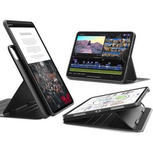 ESR for iPad Pro 13 Inch Case (M5/M4) 2025/2024, Rotating Case with Removable Magnetic Cover, Adjustable Portrait/Landscape Stand, 9 Standing Angles, Shift Series, Black