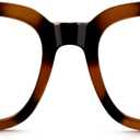 Madison Avenue Oversized Blue Light Blocking Glasses for Women Fashion Blue Light Blockers Anti Eyestrain & UV Protection Computer Eyeglasses (Brown Demi Pink)